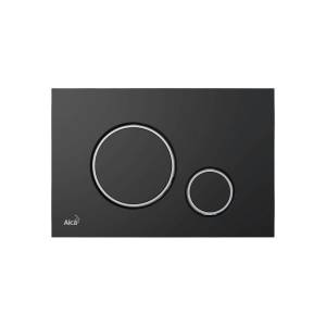 Кнопка смыва AlcaPlast THIN M778 черный матовый / хром глянцевый