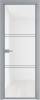 Межкомнатная дверь Profil Doors 3 AX цвет профиля Серебро, стекло безопасное 6 мм белый триплекс 800x2000