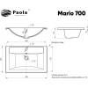 Раковина Paola Mario 700 встраиваемая фото 5