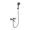 Смеситель для ванны Wonzon & Woghand WW-B2065-A1-BGG термостатический, с душевым гарнитуром, темный графит