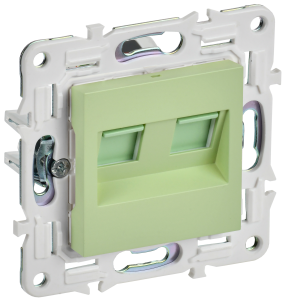 Розетка компьютерная RJ45 2-местная IEK Skandy SK-K20-1-K06 мятный