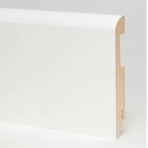 Плинтус МДФ TeckWood Прайм белый прямой глянцевый 2150х120х16