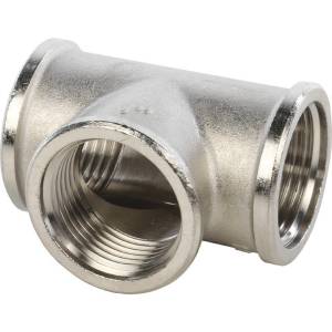 Тройник Stout внутренняя резьба никелированный 1 1/2, арт. SFT-0020-000112