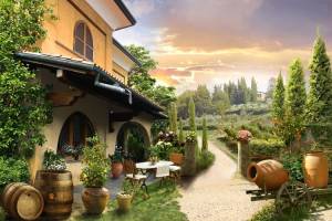 3D Фотообои Artegrafico «Усадьба винодела» FR-216 акварель