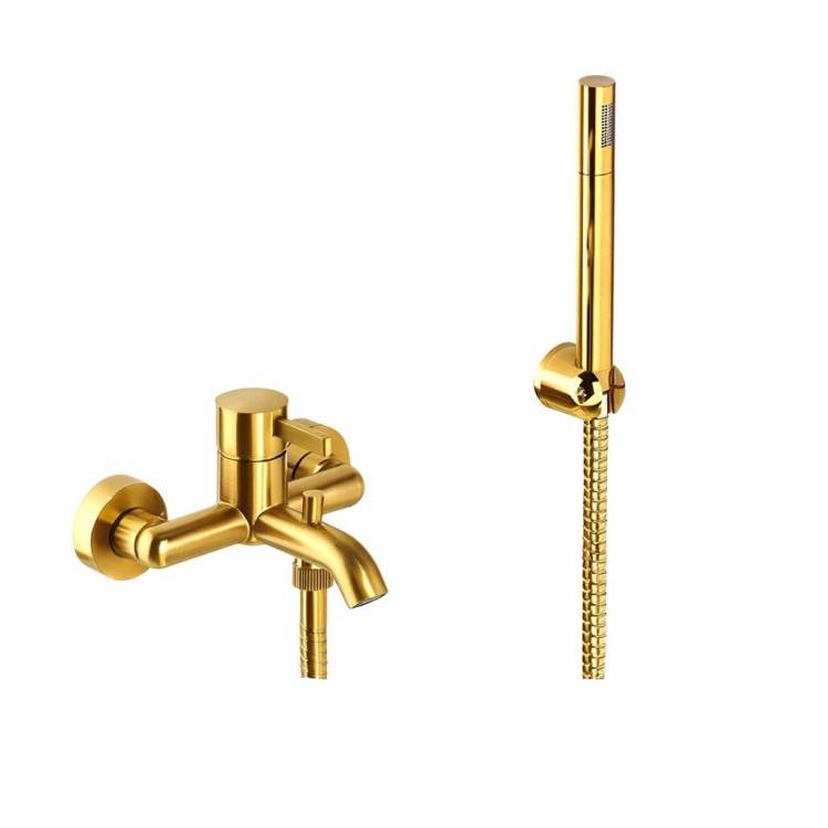 Смеситель для ванны Remer Metrica MC02BG брашированное золото