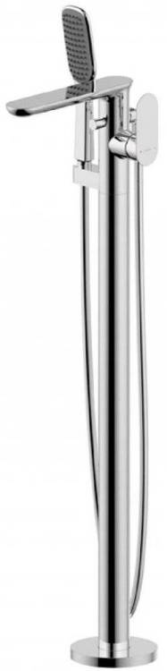 Смеситель для ванны с душем Bravat Gina F665104C-B3-ENG напольный, хром