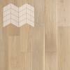 Паркетная доска Lab Arte Chevron Дуб Селект Чегет белый лак 490-600x110x14