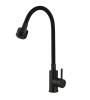 Смеситель для кухни Avrora Kitchen AV9001B с высоким гибким изливом, черный