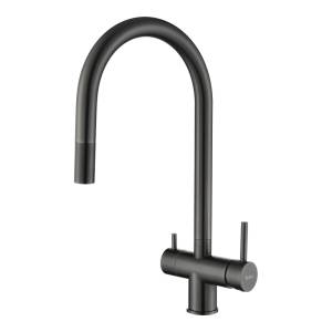 Смеситель для кухни Rivelato Trevi 2433505 с подключением фильтра, черный