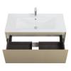 Тумба с раковиной Art&Max Latina Серо-бежевый матовый, 43.5x100.5 фото 5