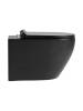 Унитаз подвесной Agger AT03144 безободковый, сиденье микролифт, черный фото 3