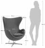 Кресло Bradex Home Egg Style Chair RF 0695 коричневый/экокожа фото 12
