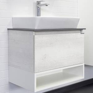 Тумба с раковиной Comforty Прага 60 00-00014535 дуб белый