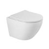 Унитаз подвесной BelBagno Sfera-R BB046CHR/SC безободковый, с сиденьем микролифт, белый фото 2