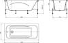Акриловая ванна Roca Line 170x70 белая фото 2
