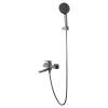 Смеситель для ванны Wonzon & Woghand WW-88639010-BGM с душевым гарнитуром, темный графит