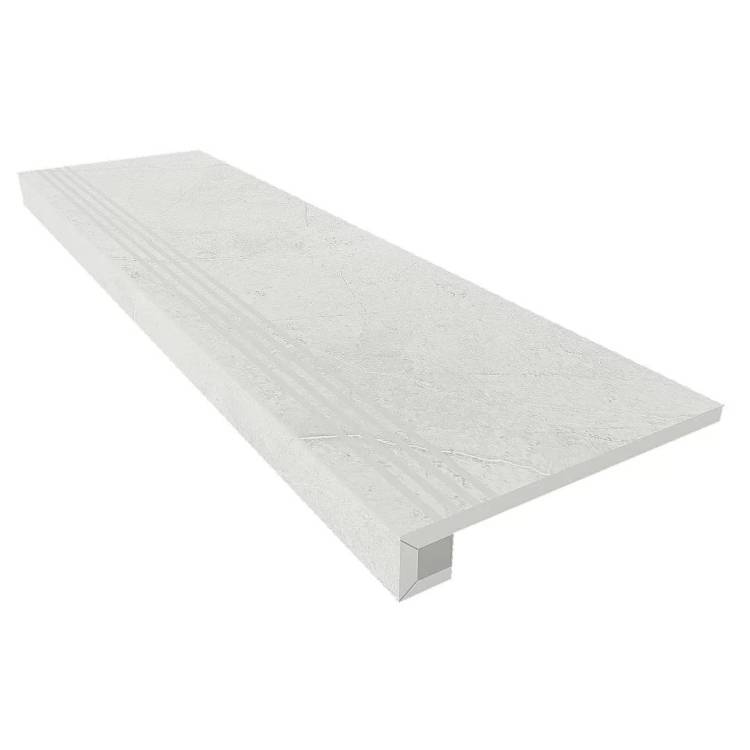 Ступень Ametis by Estima Marmulla 34879 Set/Steptrade/MA01_NS/33x120/S1/Riser/MA01_NS/14,5x120 33x120 прямоугольная с бортиком+Подступенок 14.5x120