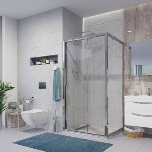 Душевой уголок Niagara Nova NG-62-10A-A80 100x80, прямоугольный, хром