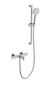 Смеситель для ванны Wonzon & Woghand WW-C2006-A-CR с душевым гарнитуром и термостатом, хром