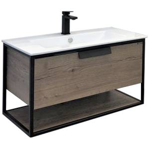 Тумба с раковиной Comforty Бонн 90 00-00003466 дуб темный