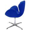 Кресло Bradex Home Swan Style Chair FR 0652 синий, искусственная замша фото 3