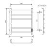 Полотенцесушитель электрический Comfysan Scola 016883 EC-6 60/50 белый матовый фото 2