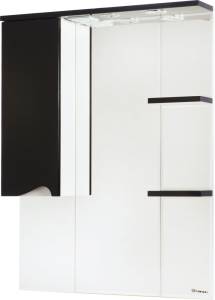 Зеркало Bellezza Эйфория 80 L черное, с подсветкой