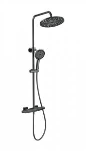 Душевая стойка Wonzon & Woghand WW-B3045-A-BGG с термостатом, темный графит