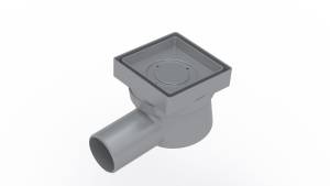 Душевой трап Berges Wasserhaus Trend Keramik 93001 100x100 под керамическую плитку, D50 боковой