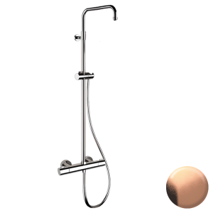 Душевая стойка Remer Elegance EQ32ASSDRP с термостатом, медь брашированная