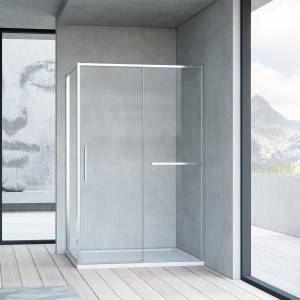 Душевой уголок Vincea Slim Soft VSR-1SS8014CL 1400x800, профиль хром, стекло прозрачное