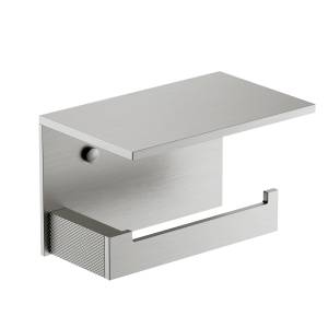 Держатель туалетной бумаги Timo Caisa 91043/13 с полкой для телефона, никель