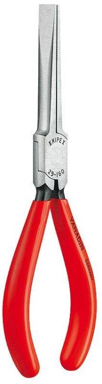 Плоскогубцы KNIPEX телефониста, плоские губки 55 мм с крестообразной насечкой, 160 мм, чёрные, 1К ручки