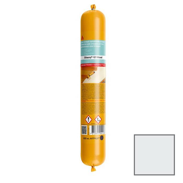 Герметик Sika Sikacryl-121 Wood паропроницаемый акриловый для деревянных конструкций 771827 Белый Туба 600 мл
