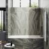 Шторка на ванну MaybahGlass MGV-148-1у стекло бронза матовая, профиль белый матовый, 1400x640