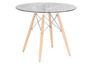 Стол Woodville PT-151 15486 clear glass/wood