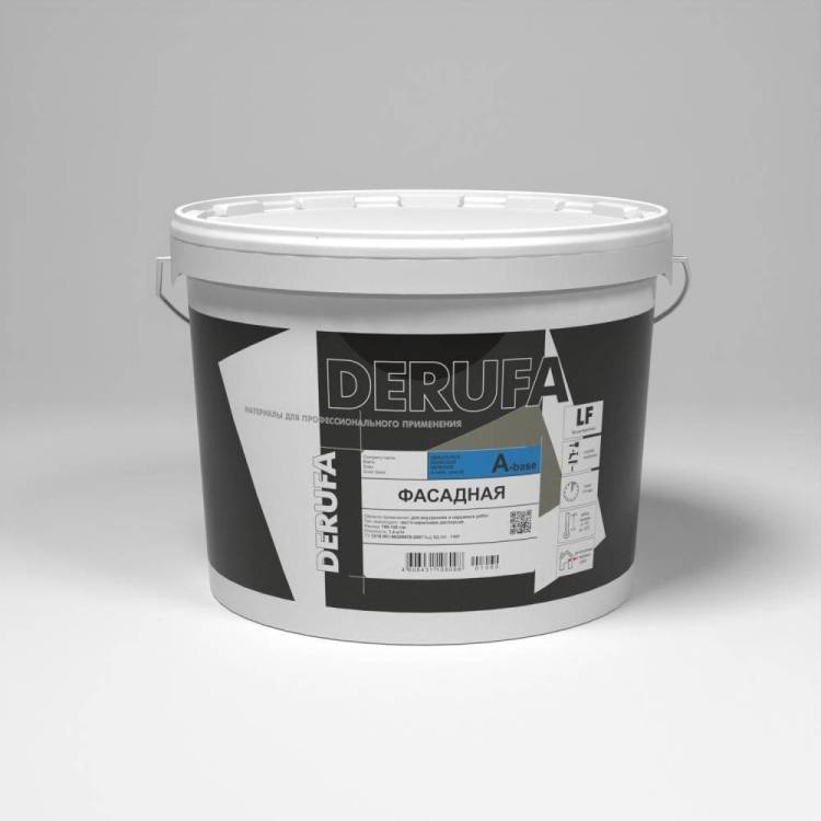 Краска фасадная Derufa Фасадная Оптима база C 9 л
