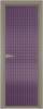 Межкомнатная дверь Profil Doors 1 AV цвет профиля Никель матовый, стекло безопасное 6 мм мору фиолетовое 600x2000