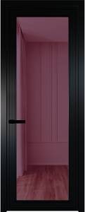 Межкомнатная дверь Profil Doors 1 AGP цвет профиля Черный, стекло безопасное 6 мм фиолетовое шпион 700x2000
