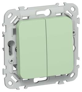 Выключатель 2-клавишный IEK Flite FI-V24-0-10-1-K93 фисташковый