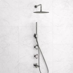 Душевой комплект Wasserkraft Tauber A6451.297.298.097.121.275.100.276 встраиваемый, с верхней душевой насадкой, лейкой, никель