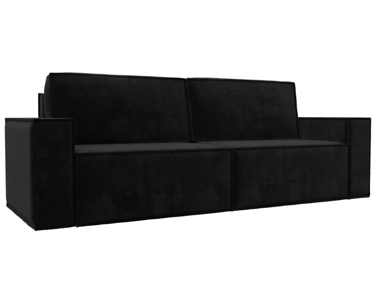Прямой диван Лига Диванов Куба Лайт 129443 SEVEN 35 черный