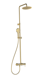 Душевая стойка AQUAme AQM8011BG золото шлифованное