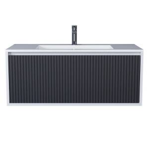 Тумба с раковиной Uperwood Next Premium 3930205170 подвесная, 1 ящик, белая, графит, 100 см