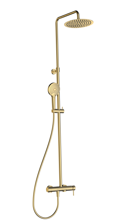 Душевая стойка AQUAme AQM8011BG золото шлифованное