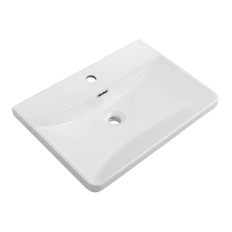 Раковина BelBagno BB-8076-3-60 60 см, белая глянцевая