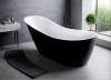 Акриловая ванна Cerutti Spa Gloria CT10881 черная снаружи, белая внутри, 170x75