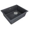 Мойка кухонная Paulmark Lumi 55Uni-Skew LU55SK-DG Графит, 55.5x44 фото 2