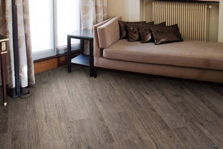 Пробковое покрытие Corkstyle Wood Oak Rustic Silver Замковое 915x305x10