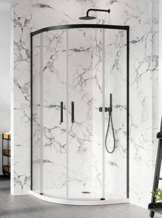 Боковая стенка Radaway Idea BLACK PDD 387141-54-01 Черный, Прозрачное 80x80x200.5